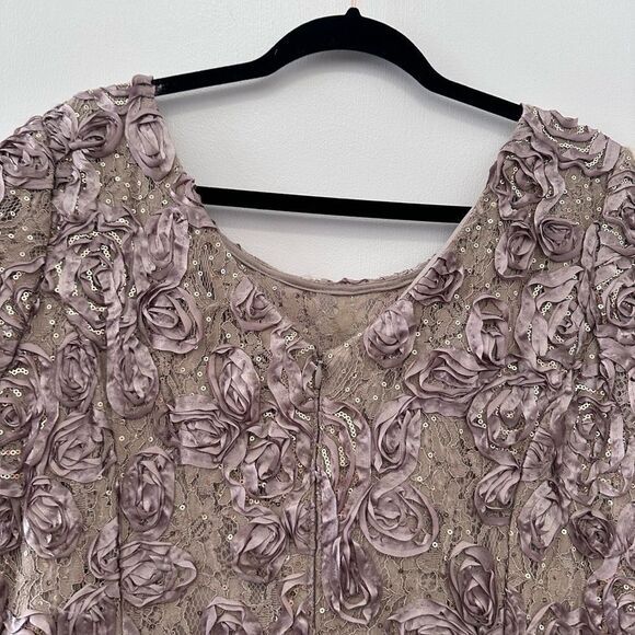 Alex Evenings Rosette A-Line Gown - Picture 3 of 7